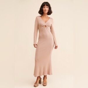 E L L I A T T  Bajan Maxi Dress in Neutral Size Medium